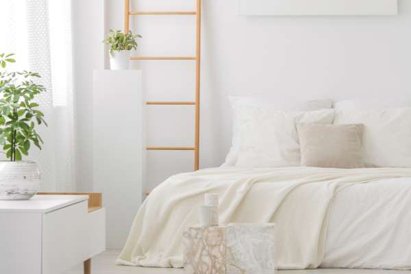  Peach Shades In White Bedrooms