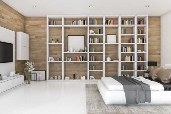 Wall-Mounted Modular Bookshelves