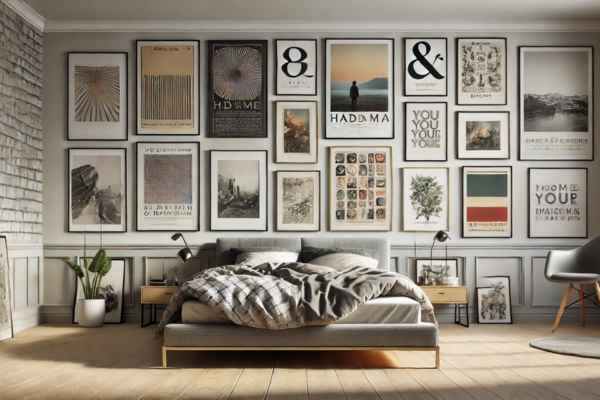 Creating a Gallery Wall: How to Display Multiple Posters in Your Bedroom