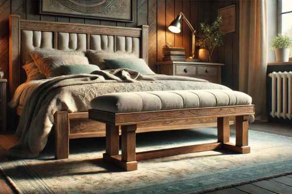 Upholstered Rustic Benches