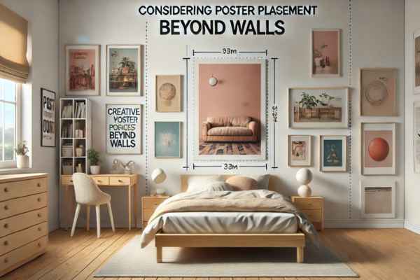 Considering Poster Placement Beyond Walls Arrange Posters In Bedroom