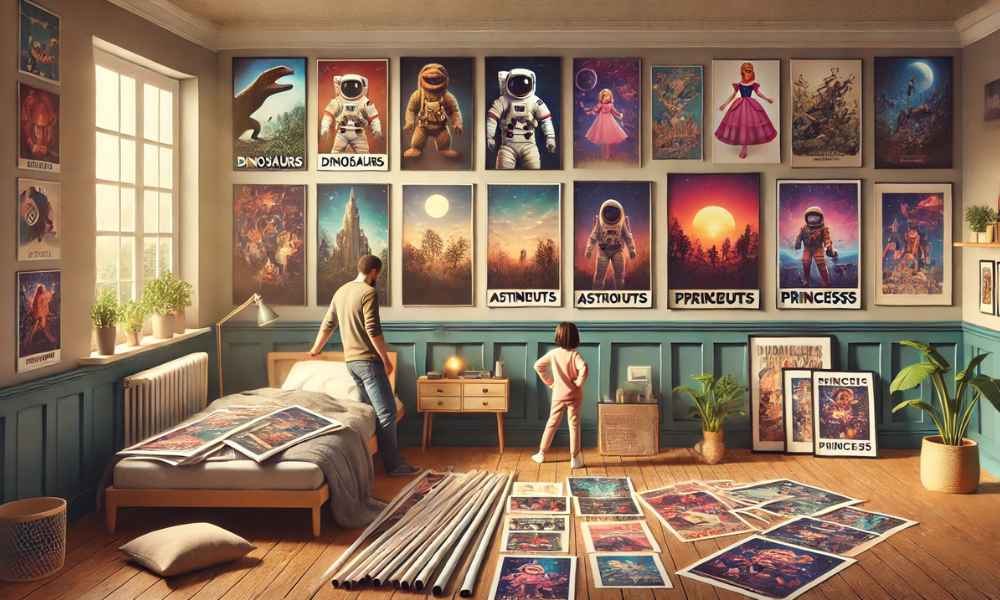 How To Arrange Posters In Bedroom