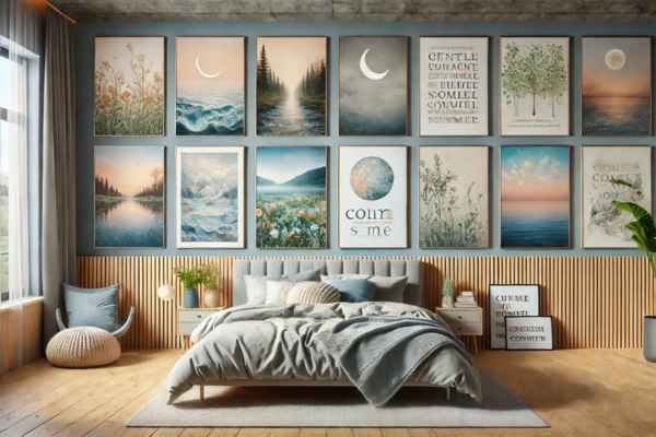 Incorporating Posters in a Bedroom for Relaxation