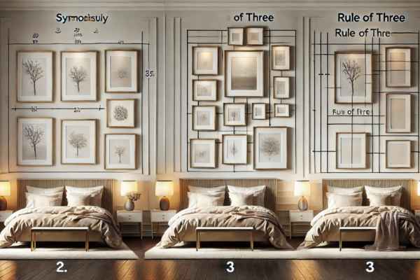 Arrangement Ideas for Bedroom Wall Frames