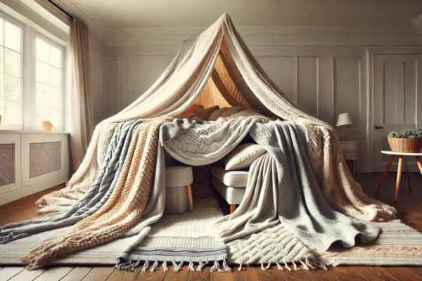 Blankets: The Core of Your Fort’s Walls and Roof