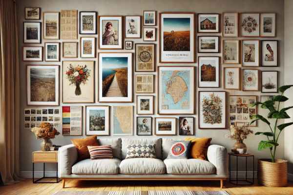 Creating a Theme with Picture Frame Wall Decor