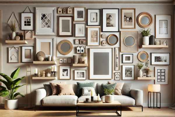 Incorporating Other Wall Decor Elements with Picture Frames