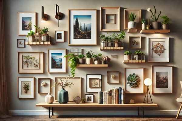 Mixing Picture Frames with Other Wall Decor