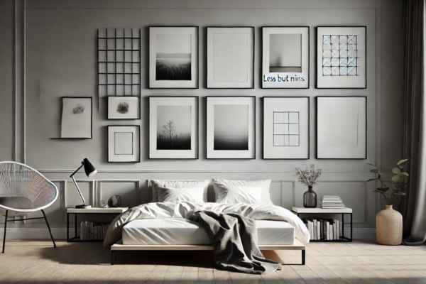 Wall Frame Design for Minimalist Bedrooms