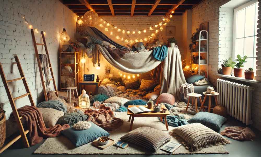 Diy Bedroom Blanket Fort