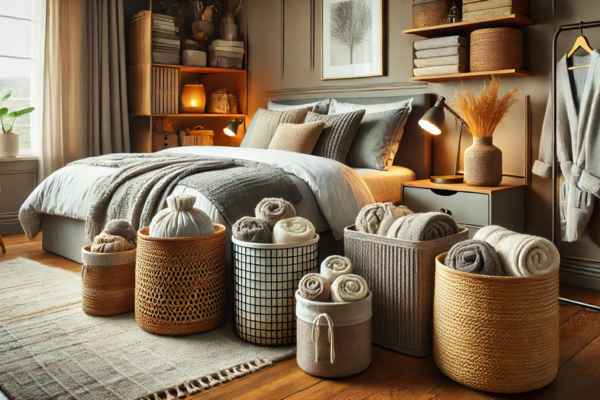 Stylish Blanket Storage Baskets for a Cozy Bedroom